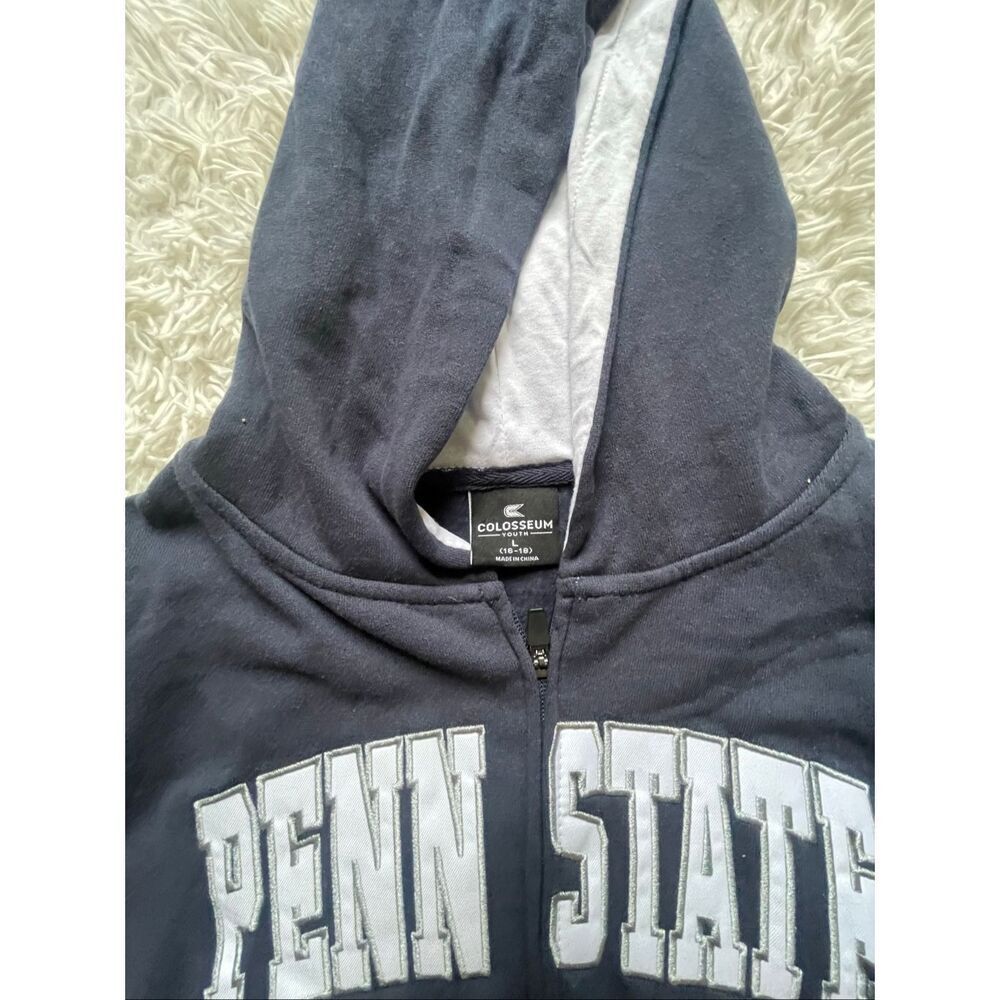 NWT Penn State Nittany Lions Colosseum Arch & Logo Full-Zip Hoodie - Navy Youth - Picture 4 of 6